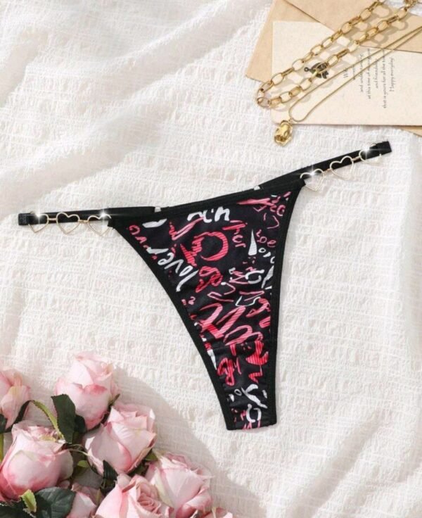 Eraneu Ladies' Random Printed Simple Daily Thong Underwear