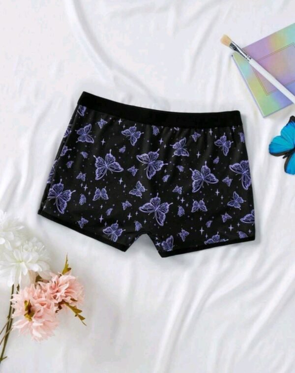 Eraneu Y2K Butterfly Contrast Color Comfy Women Boyshort Panties