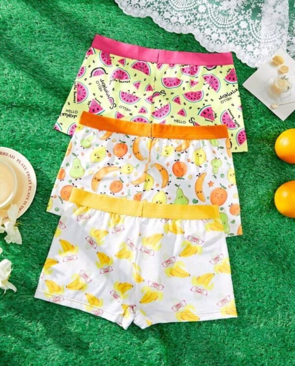 Eraneu 3pcs/Set Women Comfortable Casual Plain Panties, Minimalist Briefs, Cute Boyshorts