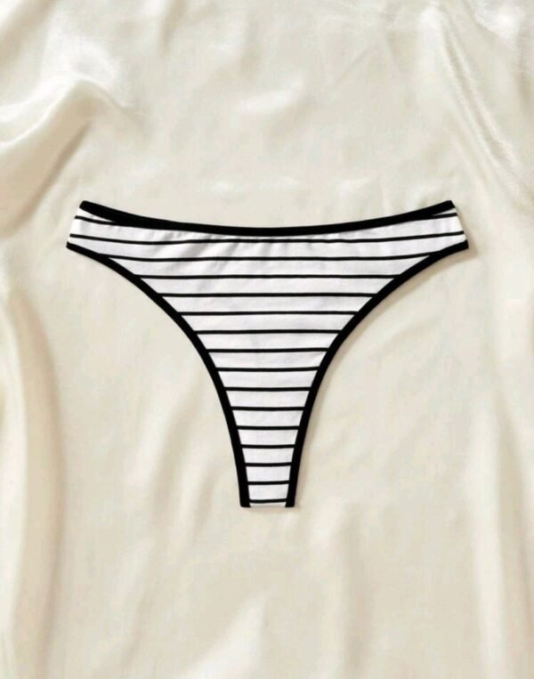 Eraneu Women''s Contrast Color Patchwork Simple Casual Thong Panty