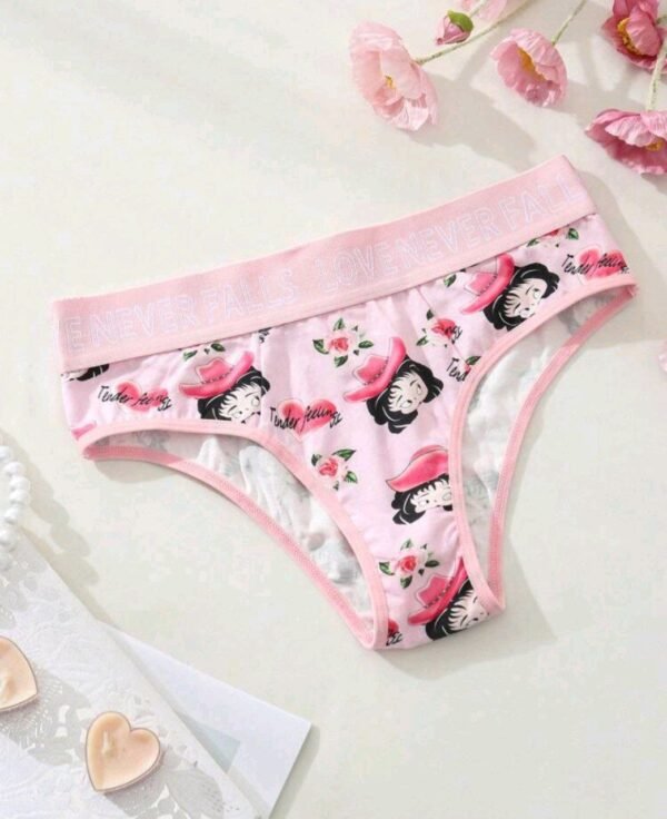 Eraneu Cartoon Printed Personalized Girl's Triangle Panties For Women