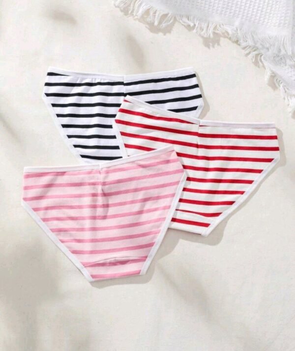 Eraneu 3pcs Striped Print Panty - Image 2