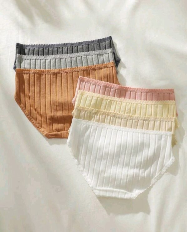 Eraneu 7pack Solid Ribbed Knit Panty - Image 2