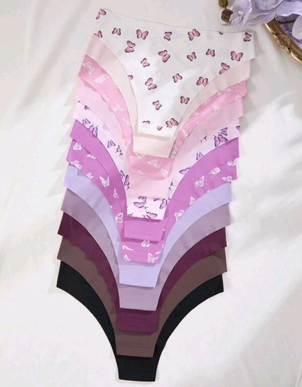Eraneu 12pcs Y2k Low-Rise Seamless Triangle Panties - Image 2