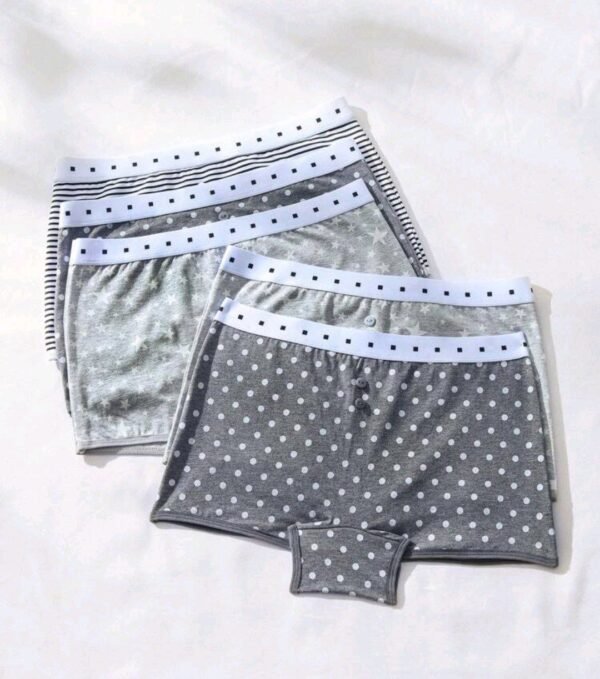 Eraneu 5pcs Striped Print Boyshorts - Image 2