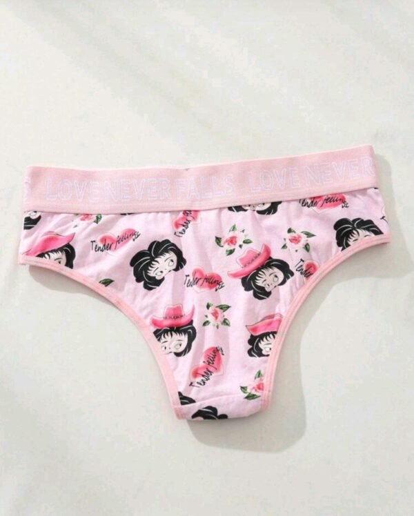 Eraneu Cartoon Printed Personalized Girl's Triangle Panties For Women - Image 2