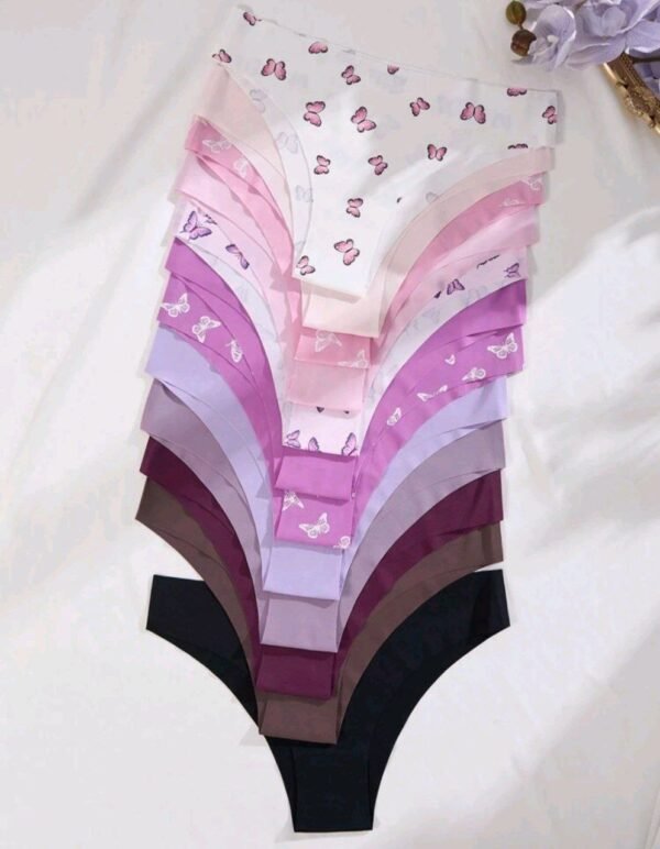 Eraneu 12pcs Y2k Low-Rise Seamless Triangle Panties - Image 3