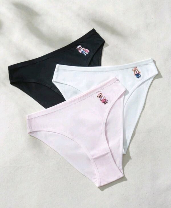 Eraneu Women's Cartoon Bear Print Casual Panties - Image 3