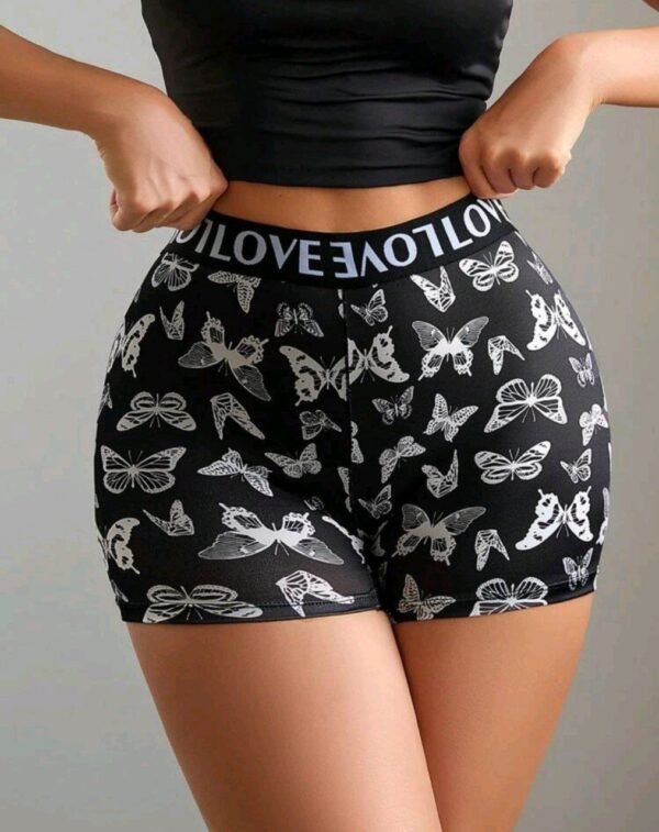 Eraneu 1pc Women's Casual High-Waisted Leopard Print Milk Silk Shorts