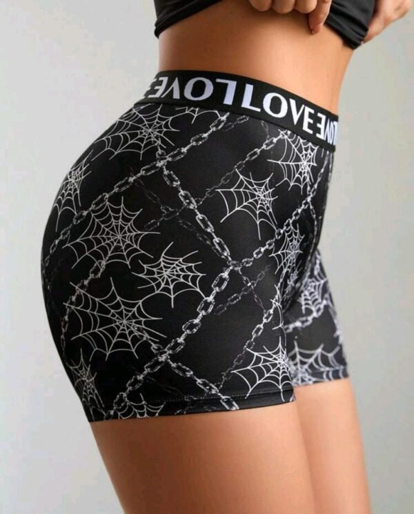 Eraneu 1pc Women's Casual/Sporty High Waist Leopard Print Milk Silk Shorts - Image 3