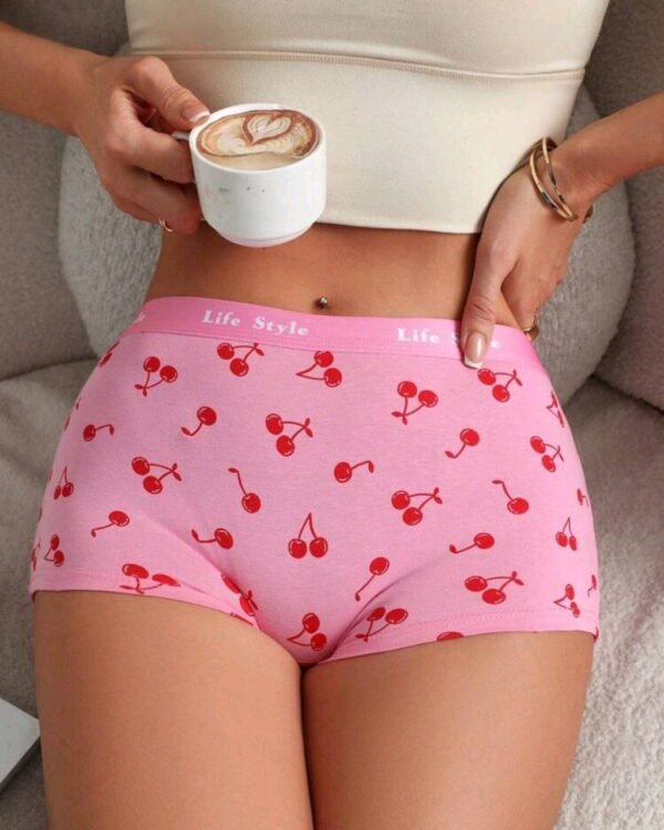 Eraneu Comfortable And Cute Cherry Woven Women's Boyshorts