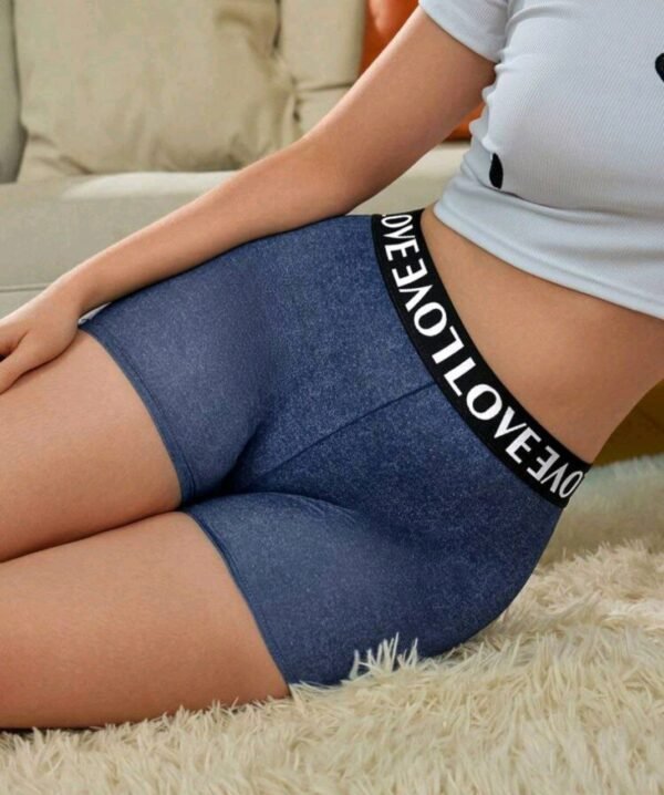 Eraneu 1pc Casual-Sporty Women's Seamless & Breathable Denim Print Boxer Briefs - Image 3