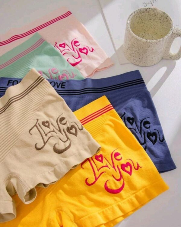 Eraneu Women 5pcs Letter Graphic Boxer Brief - Image 3