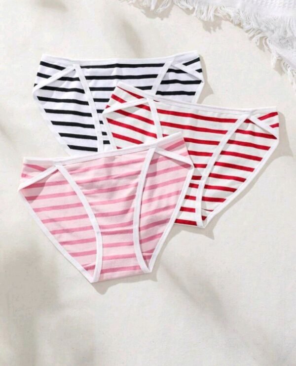 Eraneu 3pcs Striped Print Panty - Image 4