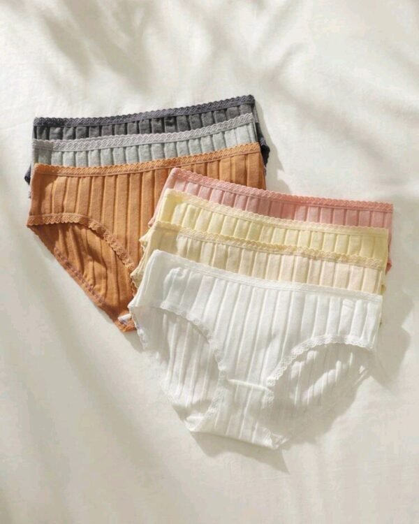 Eraneu 7pack Solid Ribbed Knit Panty - Image 4