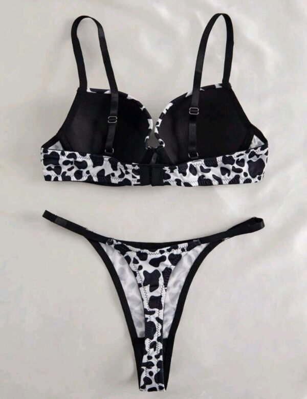 Eraneu 2pcs/Set Women Spaghetti Strap Backless Camisole And Leopard Print Stylish Shorts Lingerie Set - Image 4