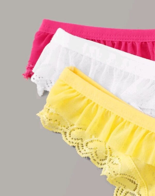 Eraneu 3pack Lace Trim Panties Set, Lingerie - Image 4