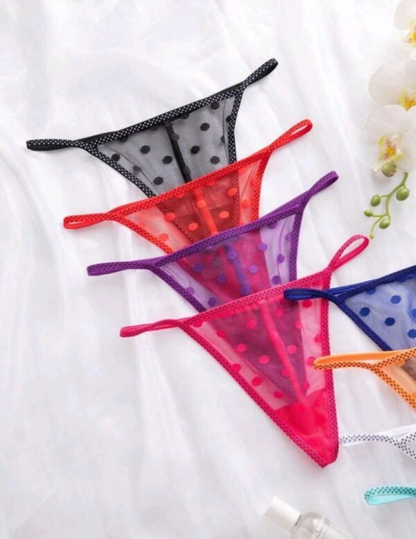 Eraneu 8pcs/Pack Multicolor Women's Comfortable And Stylish Thong Panties, Lingerie - Image 4