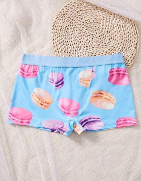 Eraneu 1pc Women Simple & Comfortable Mid Waist Boyshorts Panties - Image 4