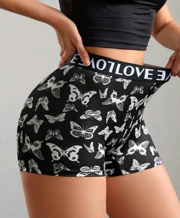 Eraneu 1pc Women's Casual High-Waisted Leopard Print Milk Silk Shorts - Image 4
