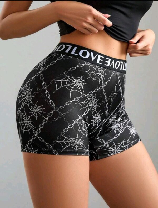 Eraneu 1pc Women's Casual/Sporty High Waist Leopard Print Milk Silk Shorts - Image 4