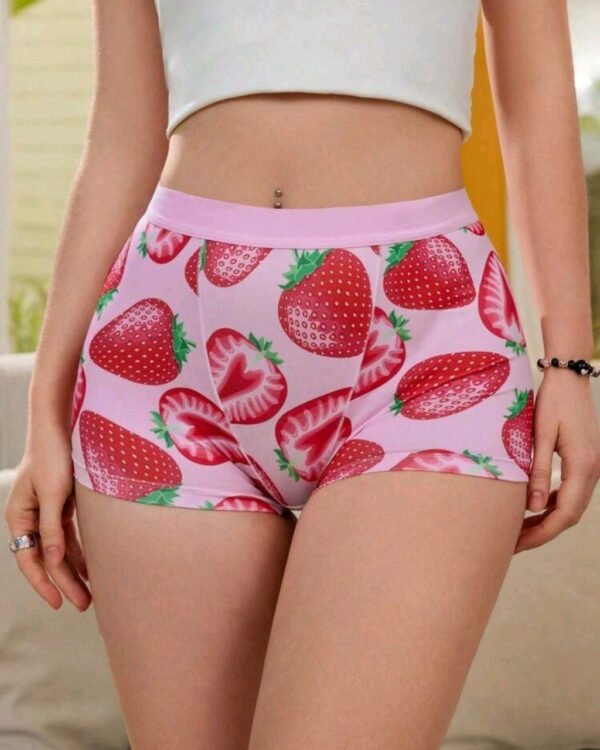 Eraneu Sweet And Lovely Women's Strawberry Printed Boxer Shorts (One Piece)