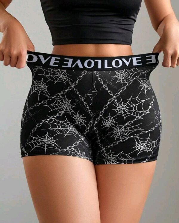Eraneu 1pc Women's Casual/Sporty High Waist Leopard Print Milk Silk Shorts - Image 5