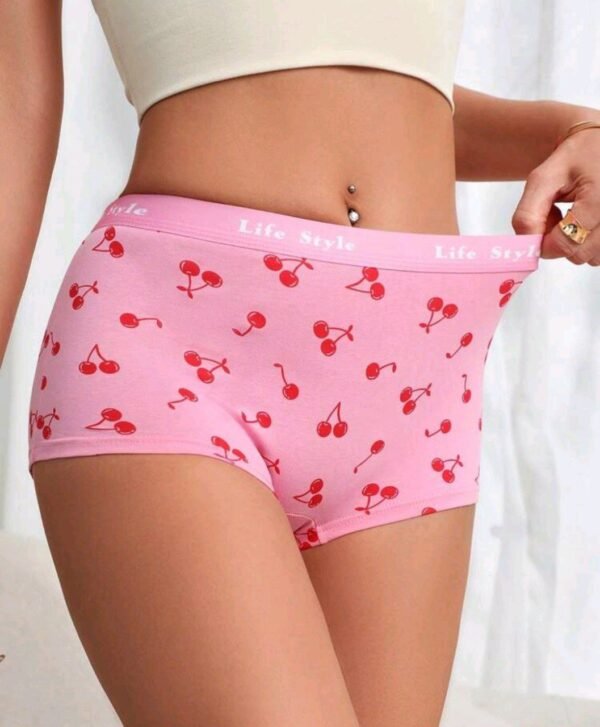 Eraneu Comfortable And Cute Cherry Woven Women's Boyshorts - Image 5