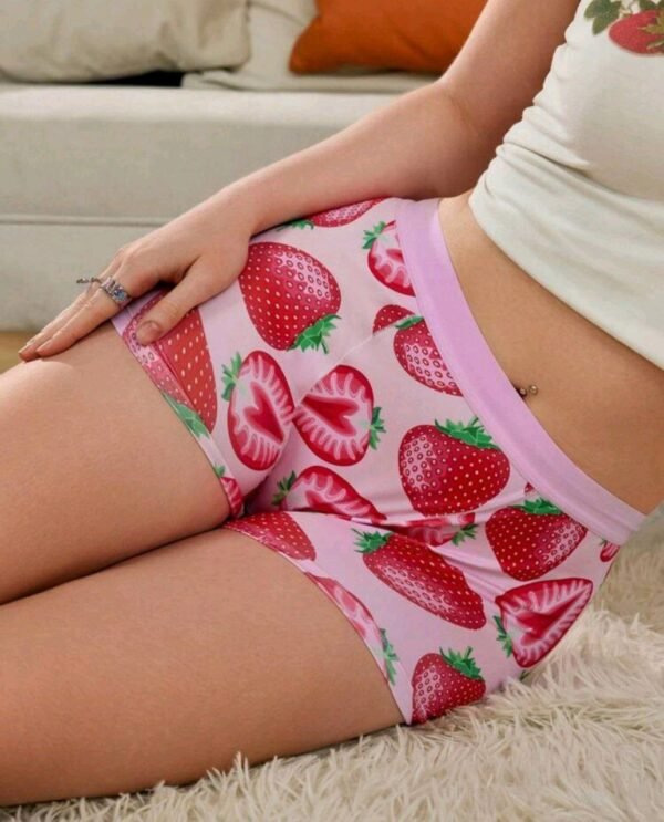Eraneu Sweet And Lovely Women's Strawberry Printed Boxer Shorts (One Piece) - Image 5