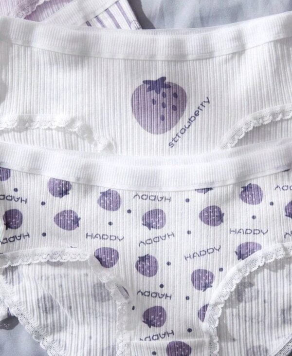 Eraneu 5pack Cartoon Graphic Lace Trim Panty - Image 5