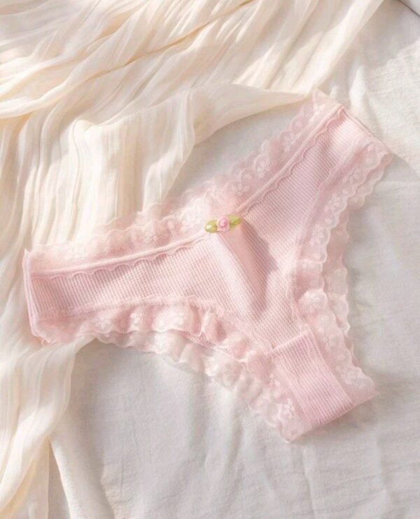 Eraneu 5pack Contrast Lace Bow Front Panty Lingerie - Image 6