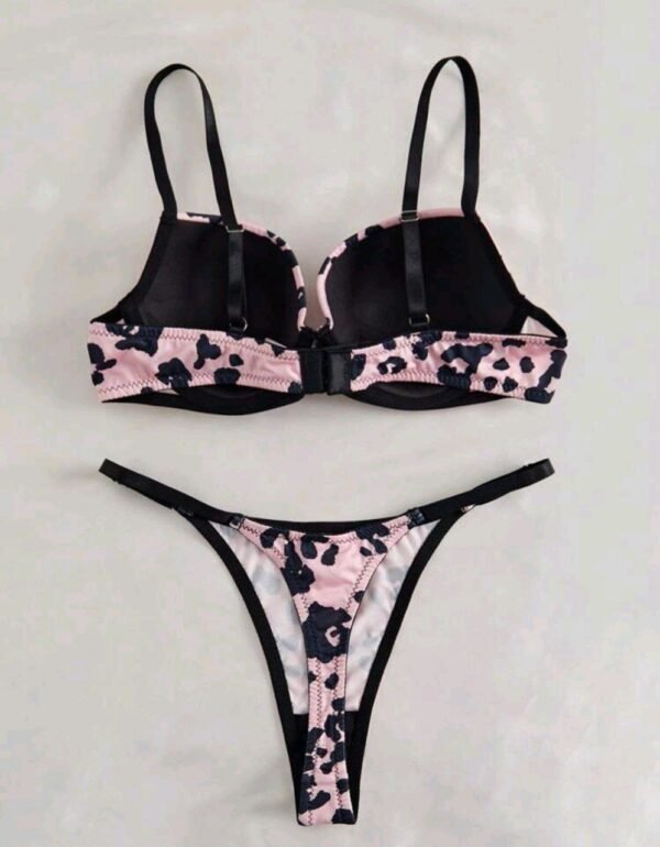 Eraneu 2pcs/Set Women Spaghetti Strap Backless Camisole And Leopard Print Stylish Shorts Lingerie Set - Image 6
