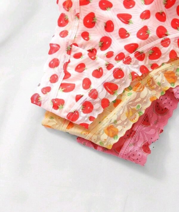 Eraneu 5packs Fruit Print Sexy Panties Set Lingerie - Image 7