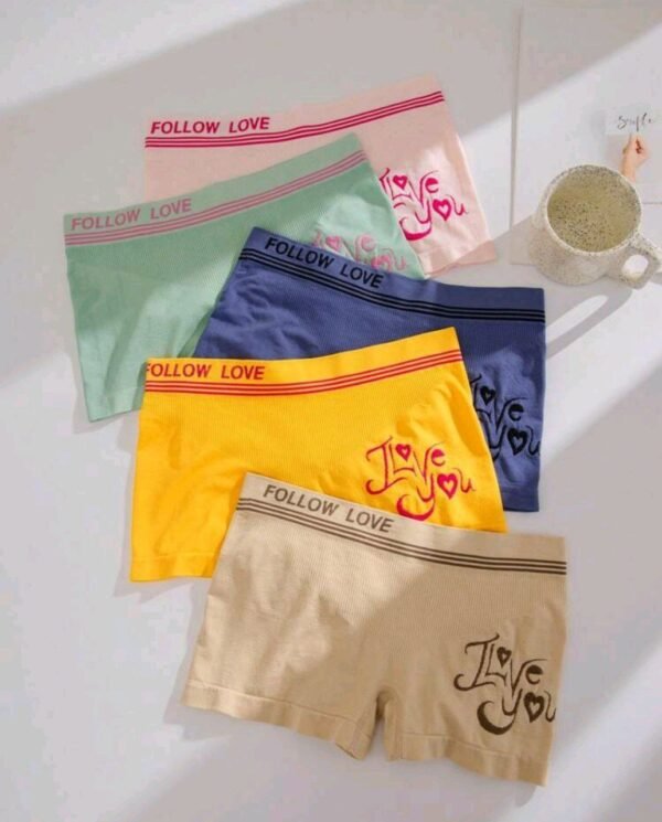 Eraneu Women 5pcs Letter Graphic Boxer Brief - Image 7